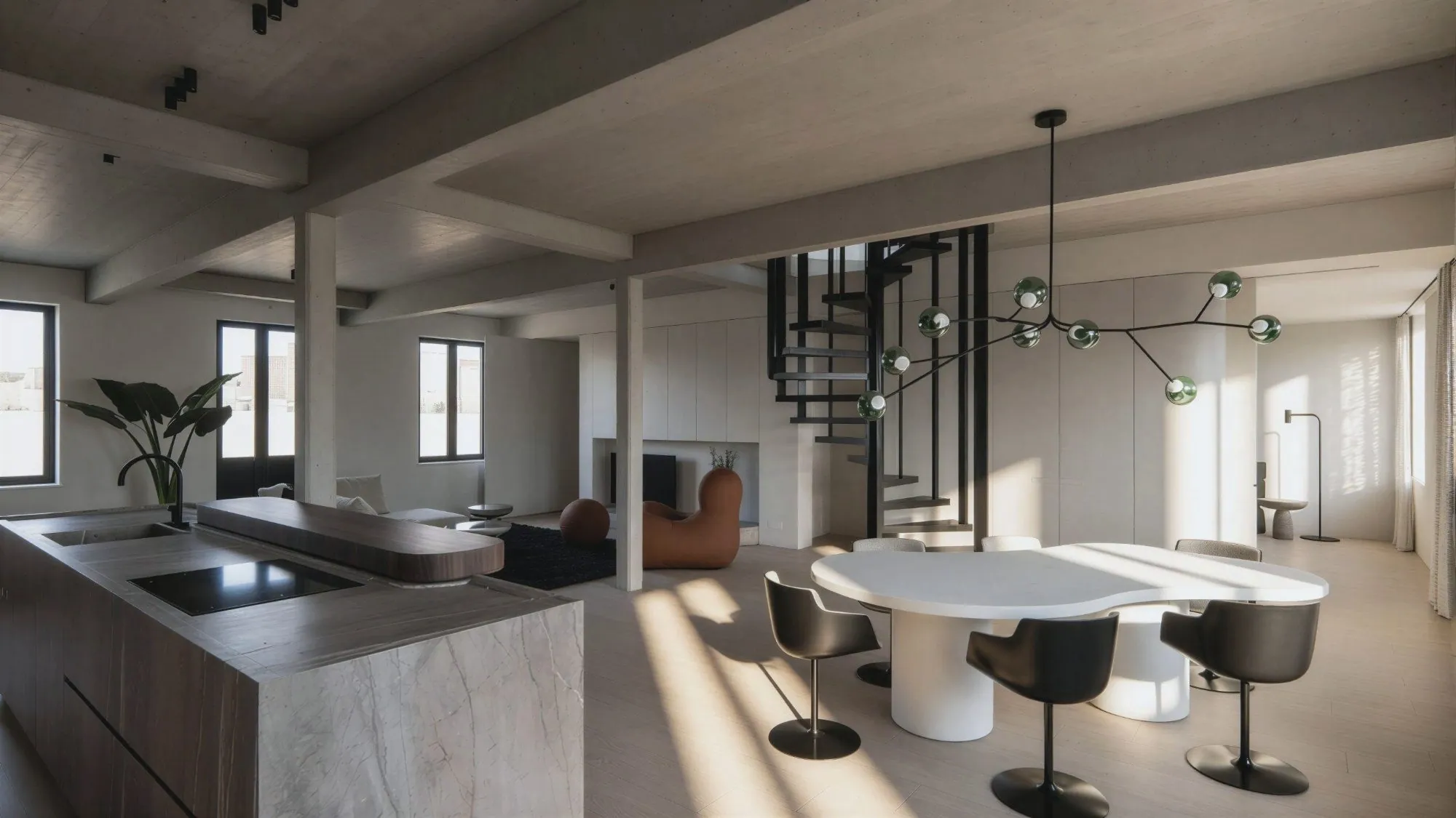 SERG, intérieur d’un penthouse en duplex, Anvers