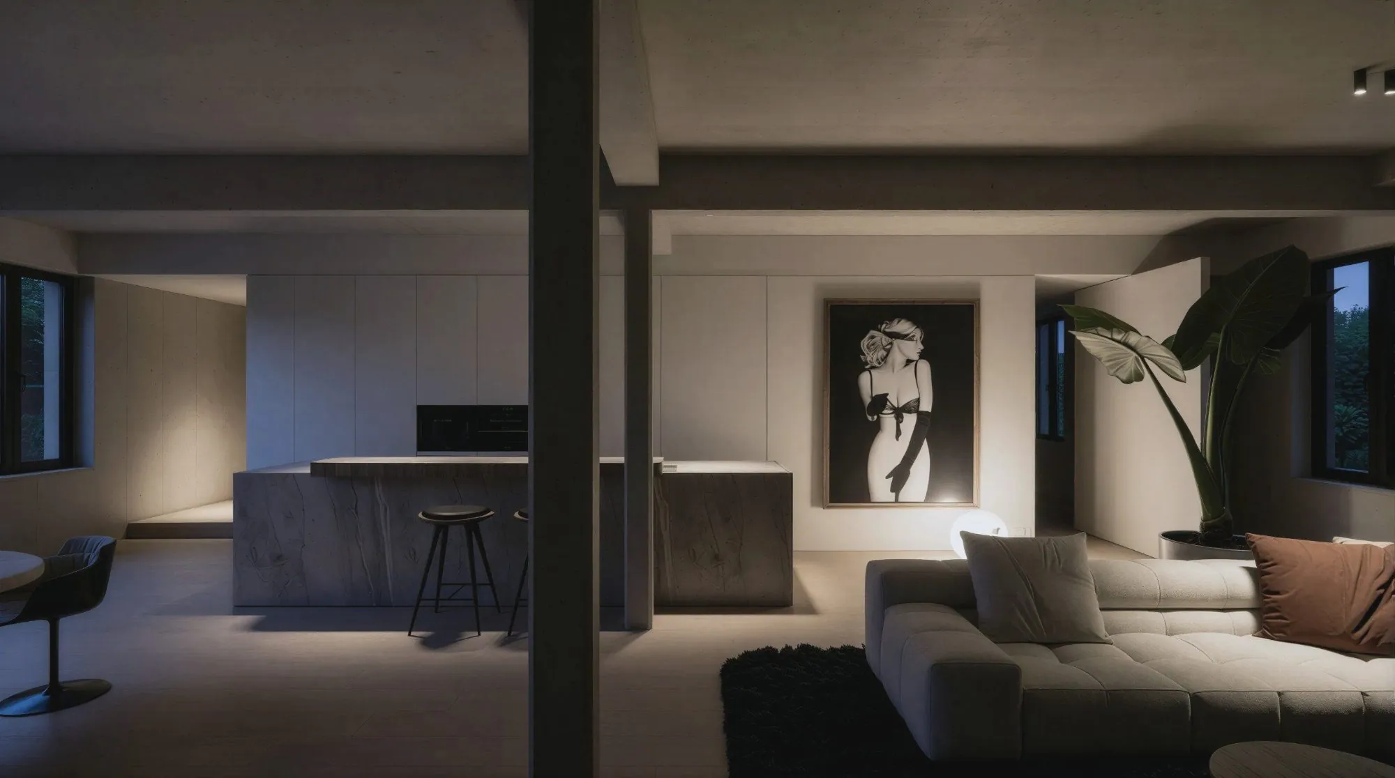 SERG, intérieur d’un penthouse en duplex, Anvers